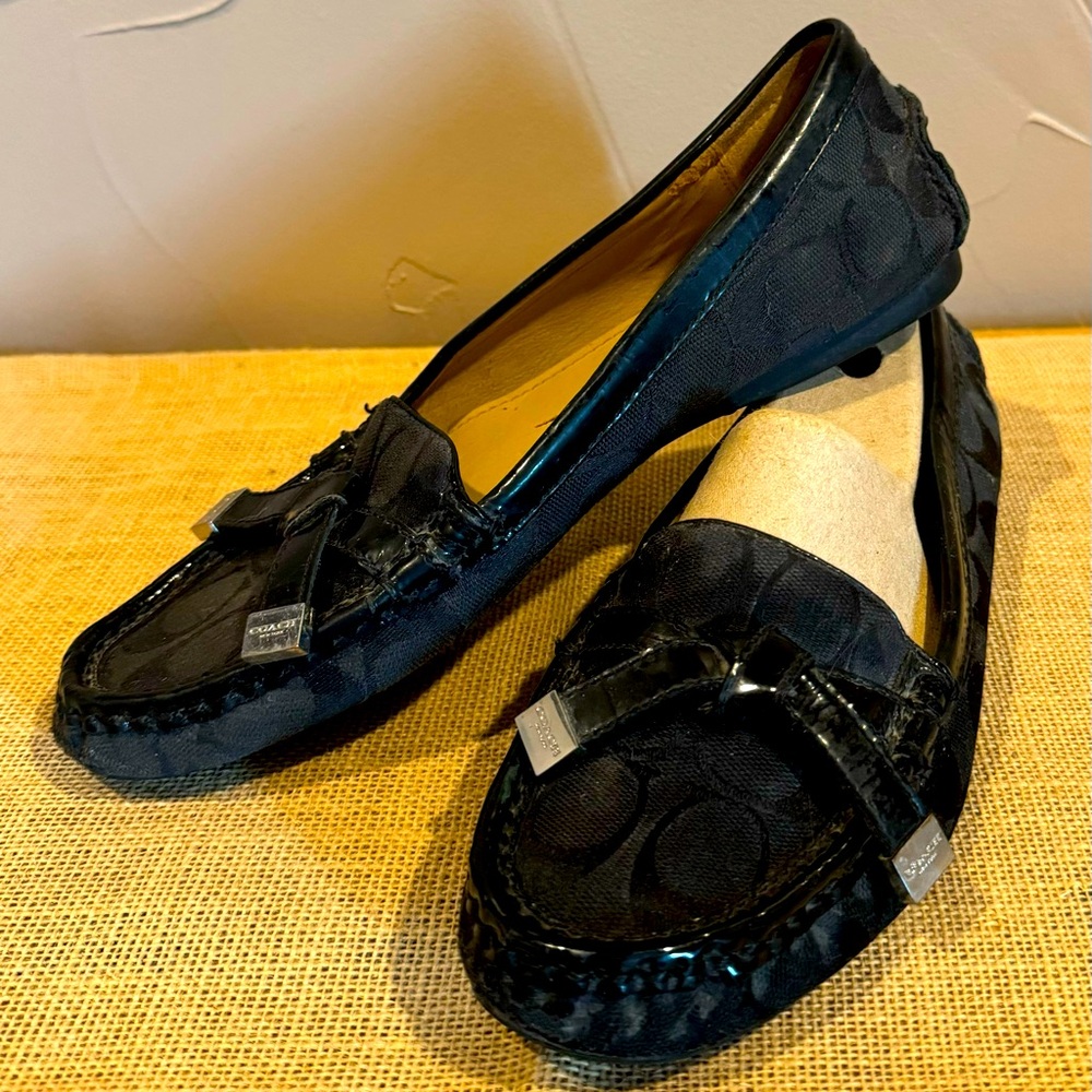 Coach Black Flat Loafers